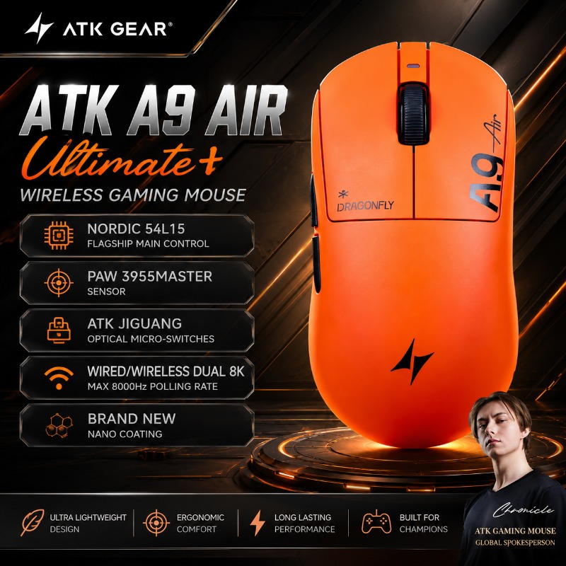 Игровая мышь ATK Dragonfly A9  – обзор и цена Esports Essential Gaming Pc