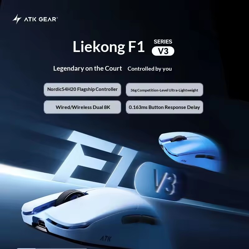 Беспроводная мышь ATK F1 V2/V3 – обзор и цена Mouse Gaming Esports